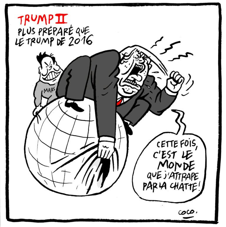 Trump à l'abordage, dessin de Coco