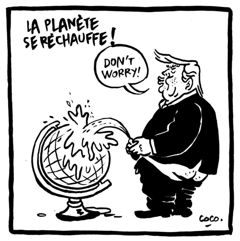Trump climatosceptique, dessin de Coco
