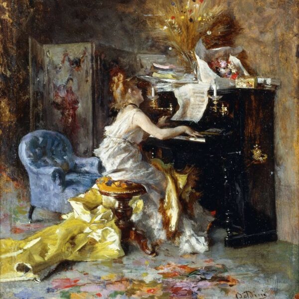 Femme au piano de Giovanni Boldini