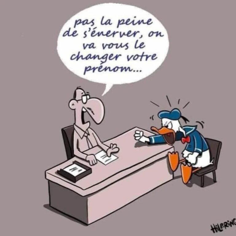 Donald, prénom importable, dessin de Hilbring