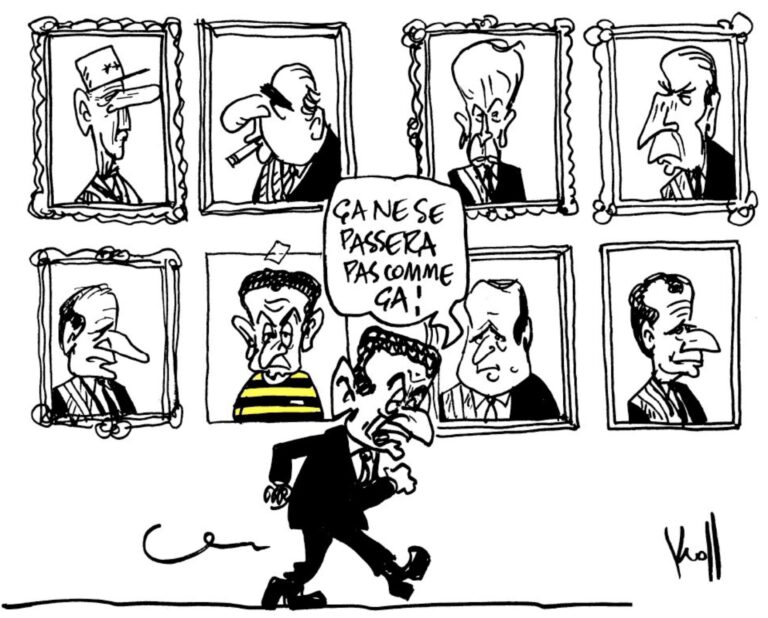 Sarkozy taulard, dessin de Kroll