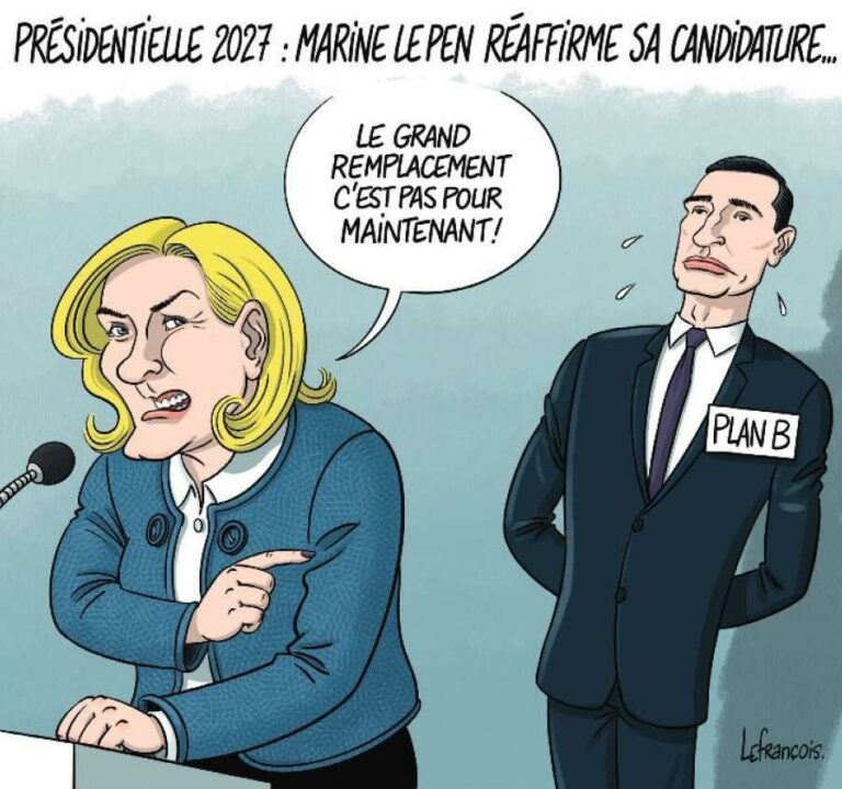 Le Pen s'accroche, dessin de Lefrançois