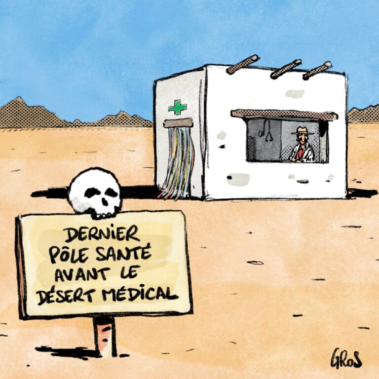 Déserts médicaux, dessin de Pascal Gros