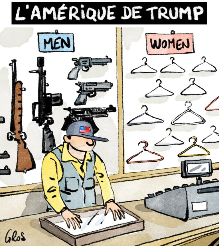 Egalité F-H aux USA, dessin de Pascal Gros