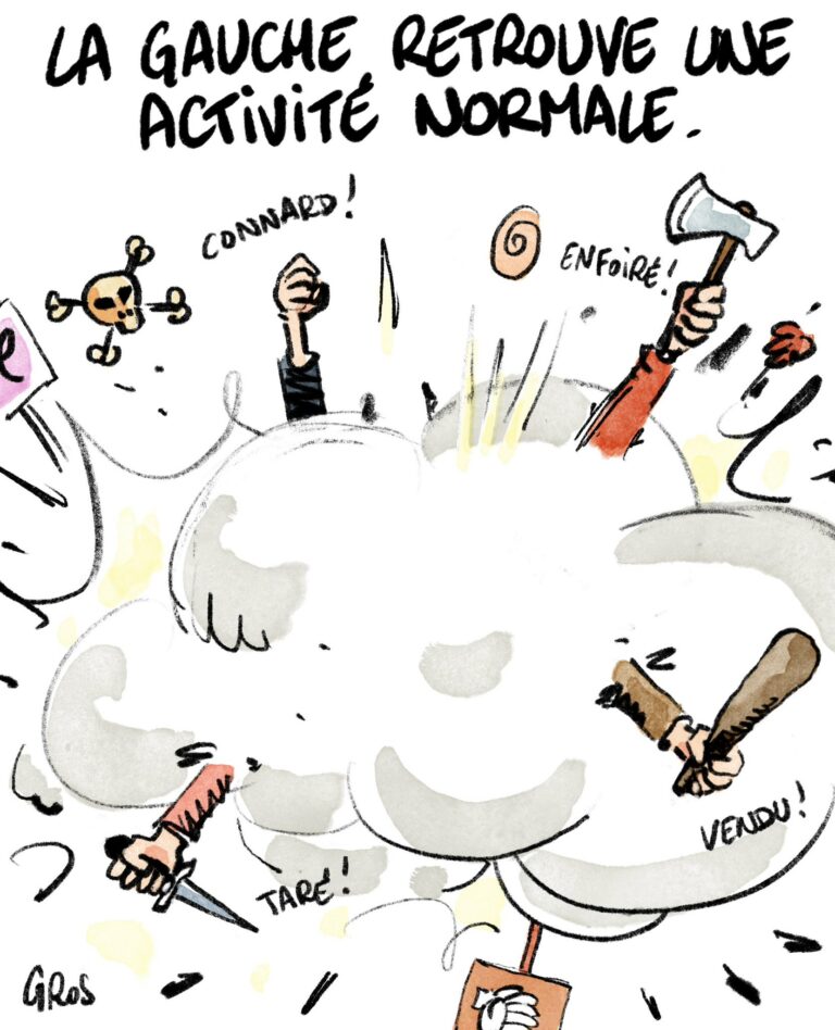 La gauche française, dessin de Pascal Gros