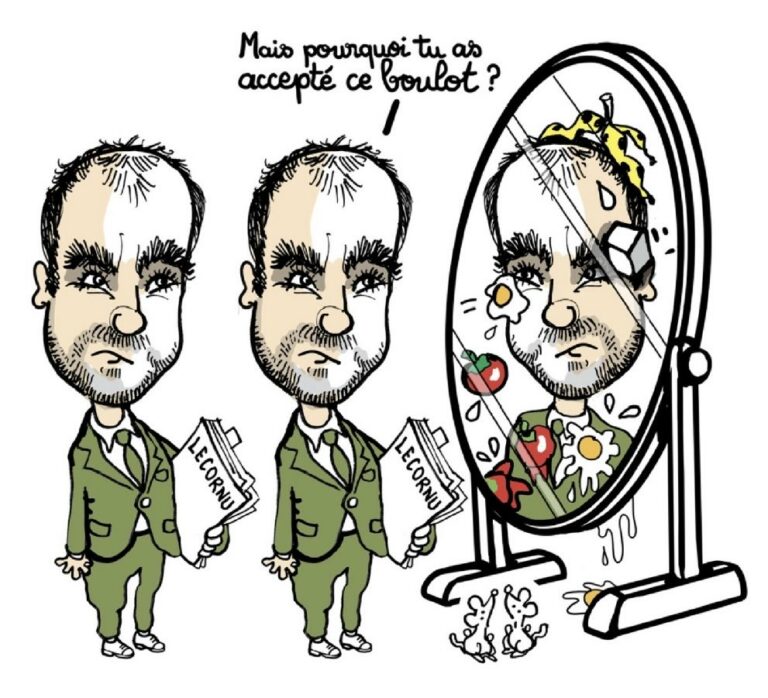 Lecornu dépité, dessin de Plantu