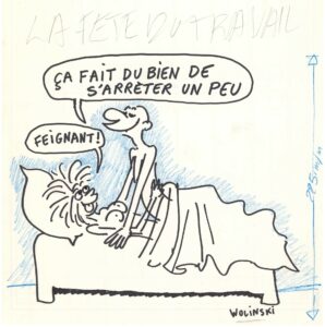 La fête du travail, dessin de Wolinski