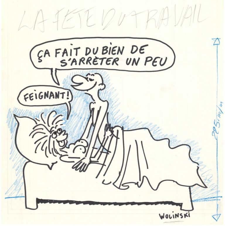 La fête du travail, dessin de Wolinski