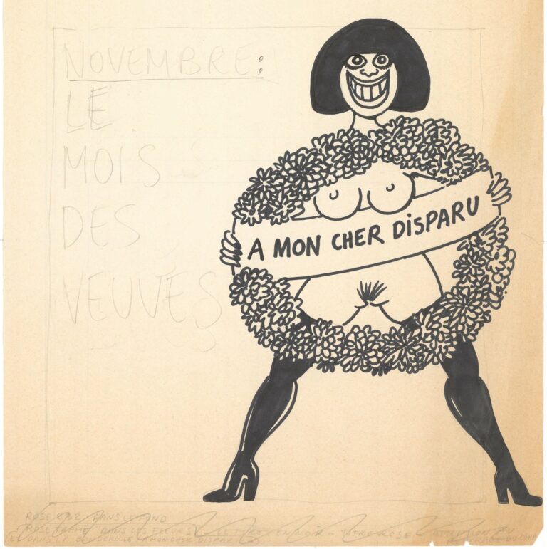 Novembre Le mois des veuves, dessin de Wolinski