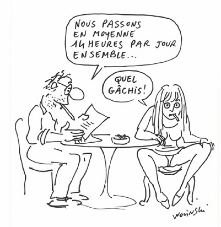 Quel gâchis, dessin de Wolinski