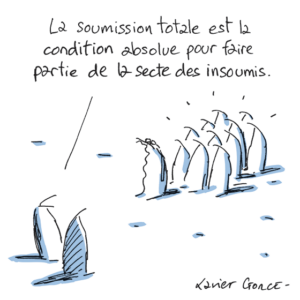 La secte des insoumis, dessin de Xavier Gorce