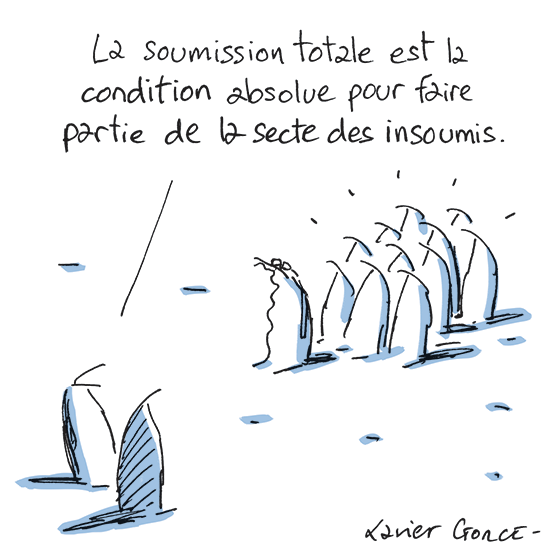 La secte des insoumis, dessin de Xavier Gorce