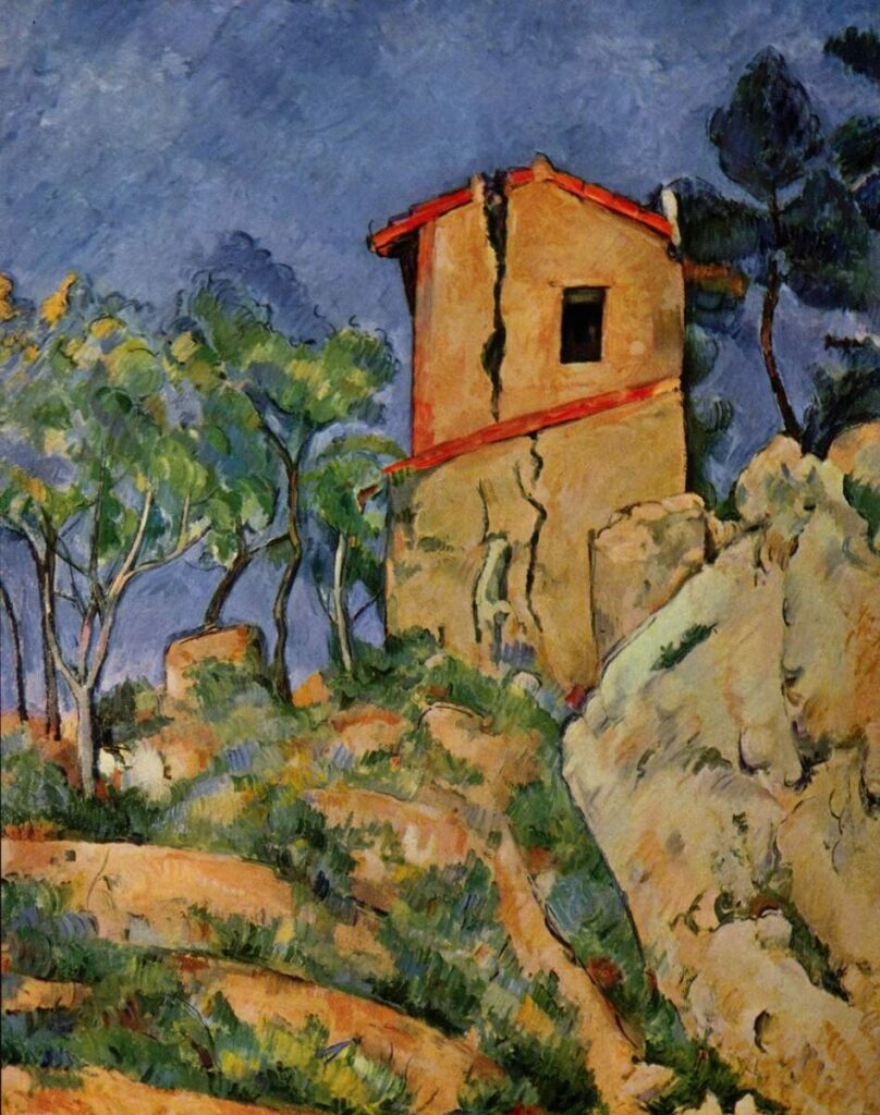 La Maison aux murs fissurés (1894) par Cézanne