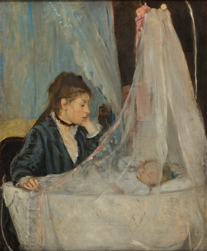 L'enfant et le berceau par Berthe Morisot