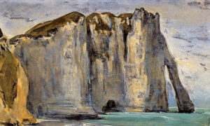 Falaise d'Étretat par Eugène Delacroix