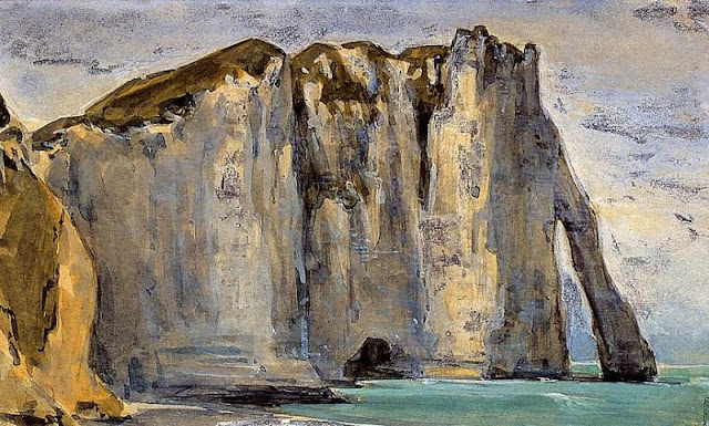 Falaise d'Étretat (1859) par Eugène Delacroix