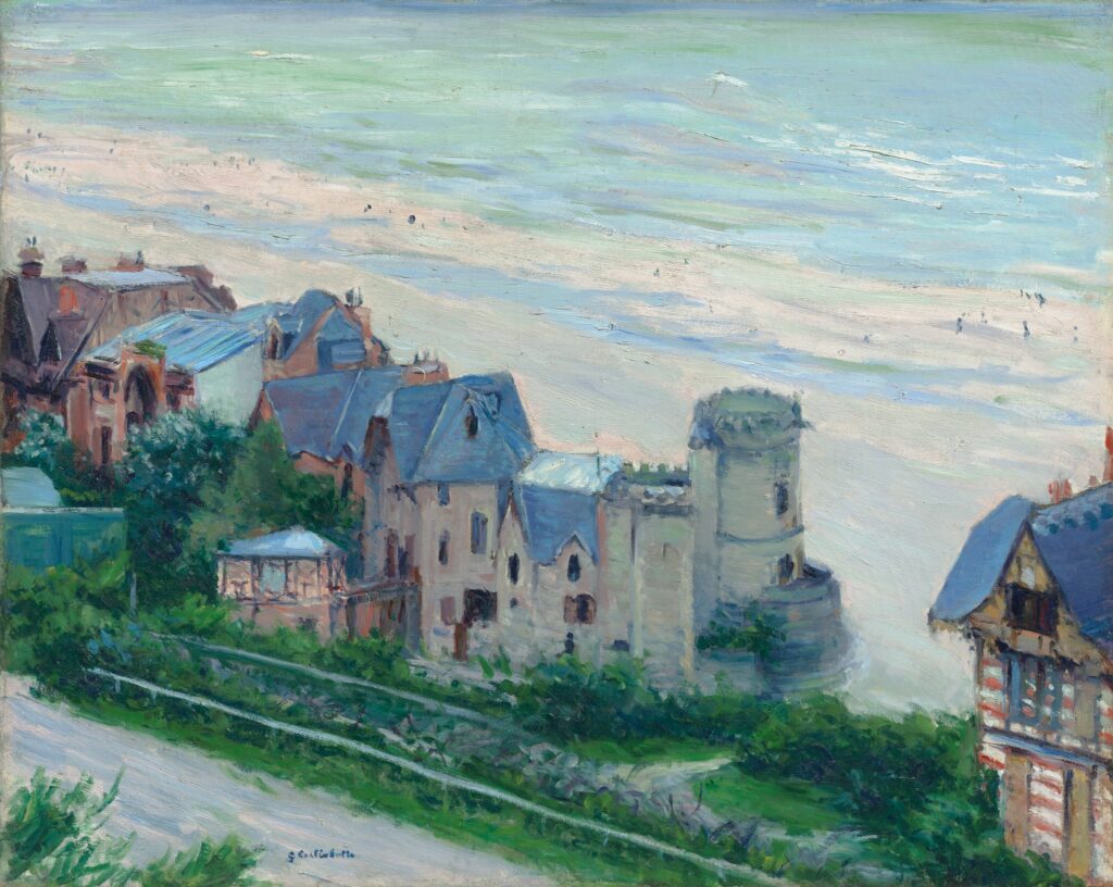 Trouville, la plage et les villas (1882) par Caillebotte 