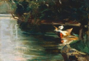 Les bord de l'Yerres (1878) de Caillebotte