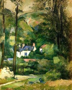 Maisons dans la verdure (1881) de Cézanne