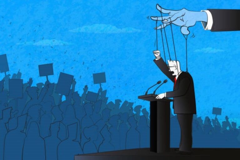 illustration de la manipulation politique