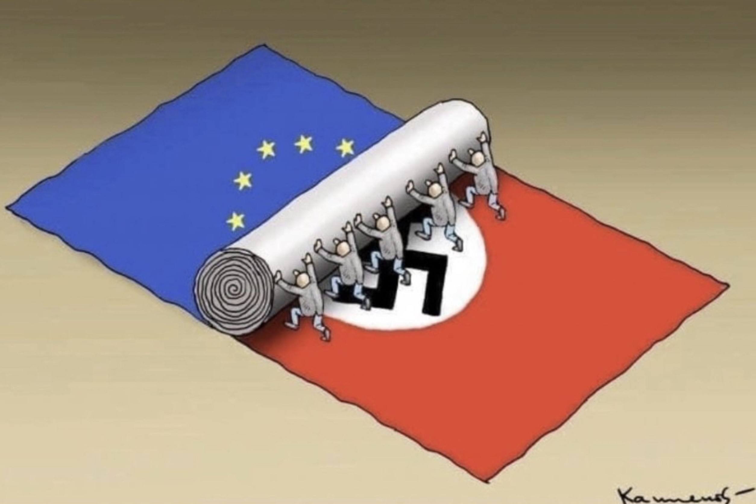 iIlustration de l'avancée du fascisme en Europe