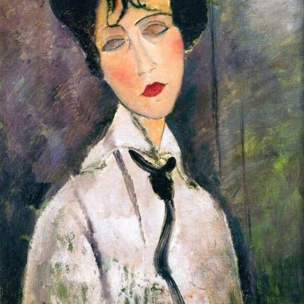 La femme à la cravate noire par Modigliani