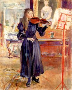 Leçon de violon par Berthe Morisot