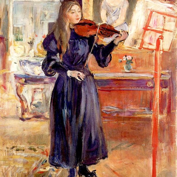 Leçon de violon par Berthe Morisot