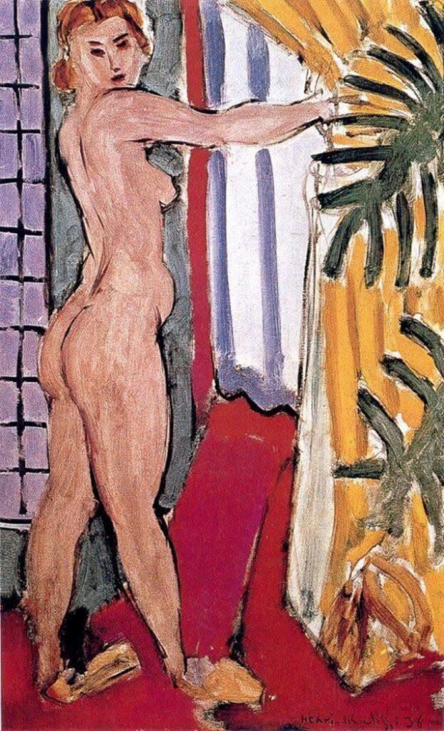 Femme debout devant la fenêtre ouverte d'Henri Matisse