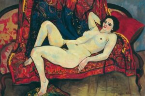Nu au canapé rouge de Suzanne Valadon