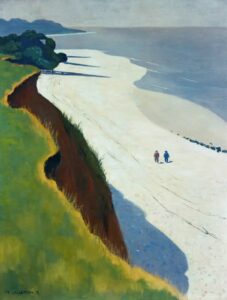La falaise de la grève blanche de Vallotton