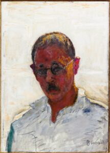 Autoportrait sur fond blanc de Pierre Bonnard en 1933