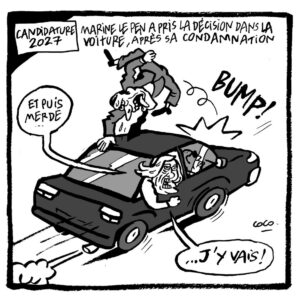 Le Pen finalement candidate, dessin de Coco