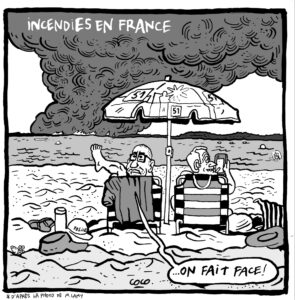 Incendies en France, dessin de Coco