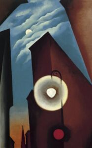 Rue de New York éclairée par la lune par Georgia O'Keeffe